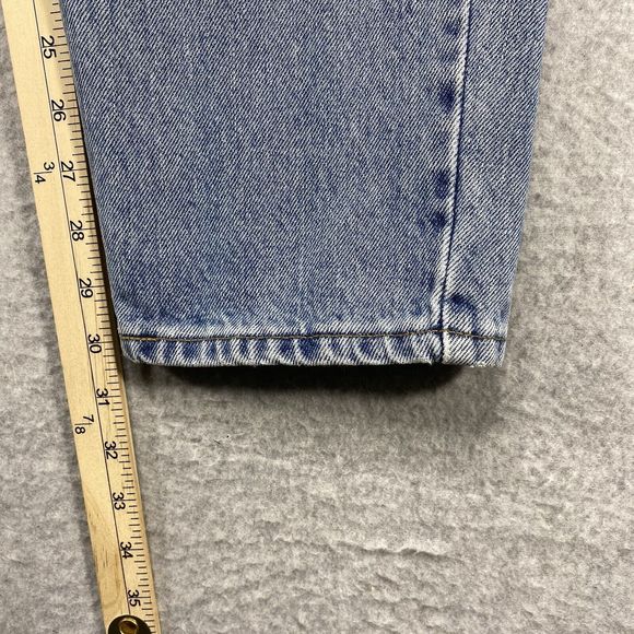 Levis 551 Jeans Womens Sz 16 34x30 Relaxed Fit Tapered Leg Distressed aded Denim - Picture 5 of 15